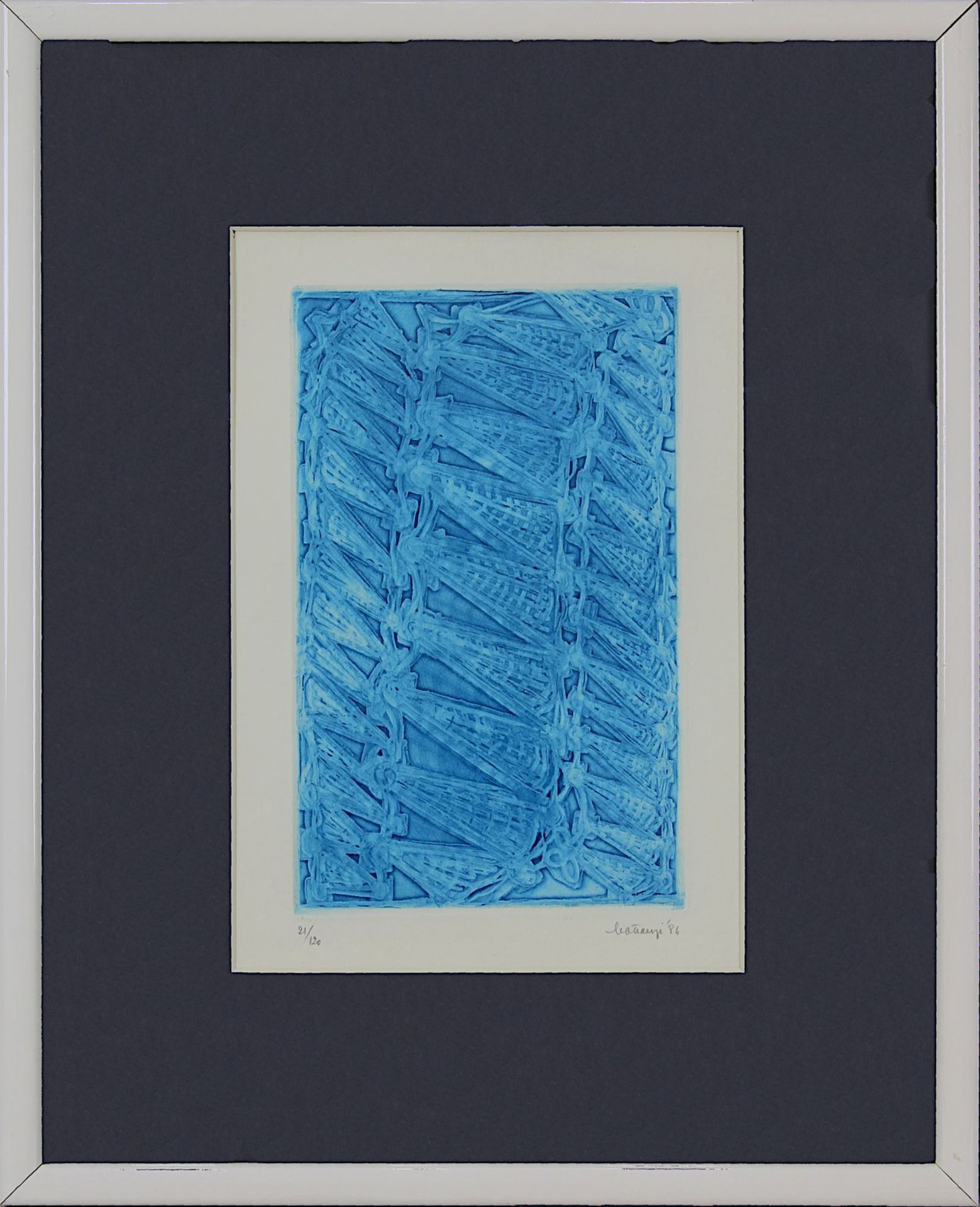 Lattanzi, Luciano (Carrara 1925 - 1999), zwei Farbradierungen, jeweils ohne Titel, die eine 21 x - Image 3 of 5
