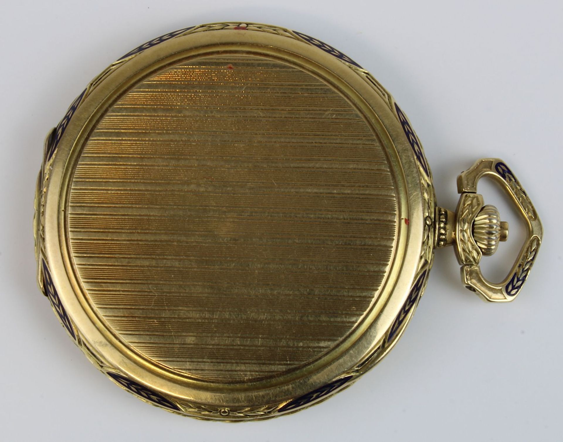 Savonette, Longines 1. H. 20. Jh., 585er Gelbgold, mechanisches Werk, Kronenaufzug, auf Deckeln - Image 4 of 5