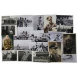 Konvolut Photos zu Hermann Göring, A. Hitler und Erwin Rommel, meist schwarz - weiß, 6 Photokarten