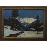 Meilinger, Lothar Rudolf (München 1887 - 1935 München) Winterlandschaft in den Alpen, Öl auf