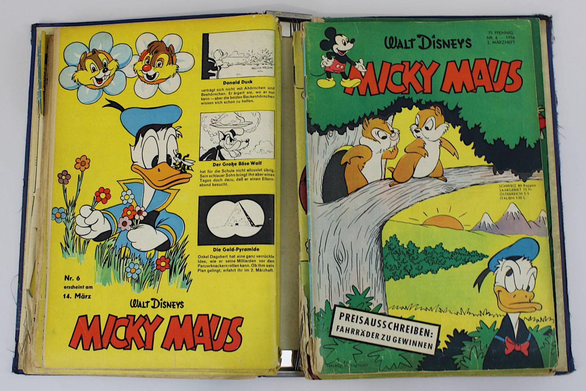 Konvolut 12 Micky-Maus-Hefte 1956, Nr. 1-13 (Januar bis Juni 1956, Nr. 8 fehlt), davon Nr. 1 in - Bild 5 aus 12