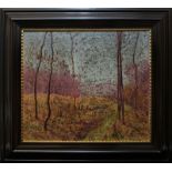 Deutscher Impressionist, Waldlandschaft im Spätherbst, um 1900, Öl auf Leinwand, pastoser