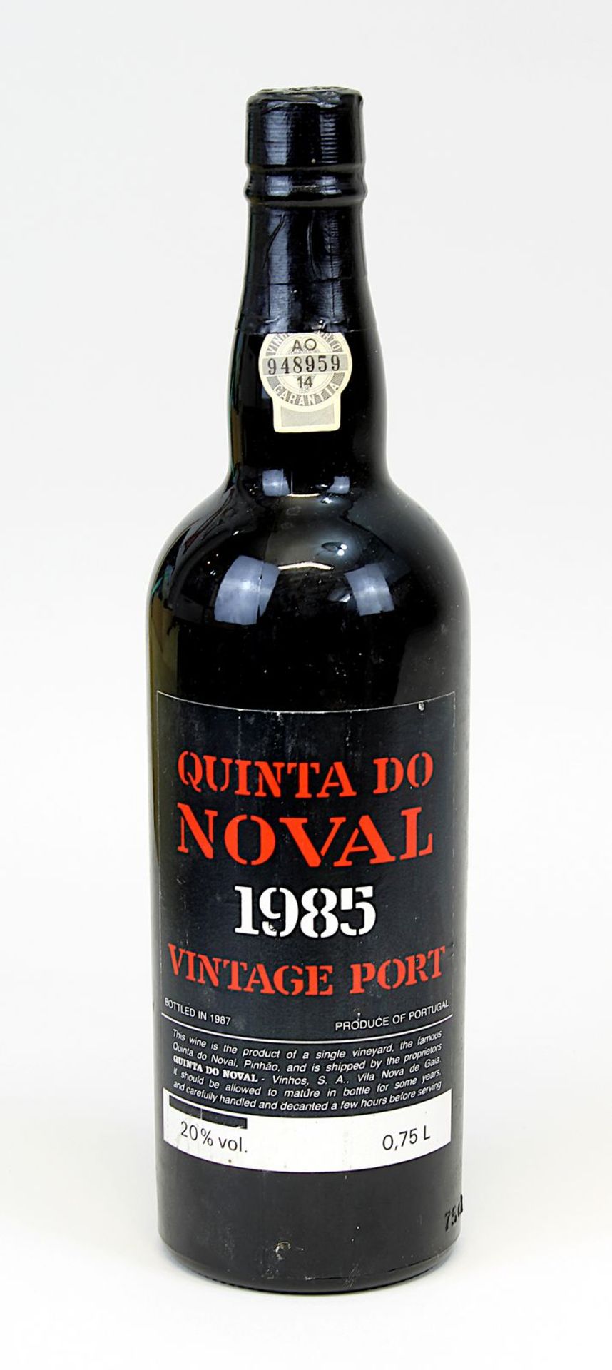 Eine Flasche 1985er Port Quinta do Noval, Vintage Port, 0,75 L., Bottled in 1987, Portugal, gute