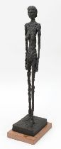 Skulpteur 2.H.20. Jh., "Grosse Frau" - Alberto Giacometti Hommage, Bronze, dunkel patiniert, auf
