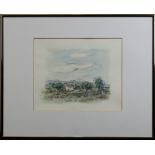 Lauer, Heinz (Gunzenau 1924 - 2014 Saarbrücken) Aquarellierte Graphitzeichnung "Provence", links