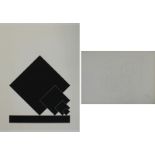 Heerich, Erwin (Kassel 1922 - 2004 Meerbusch), Komposition Vier Quadrate, Serigraphie, rückseitig