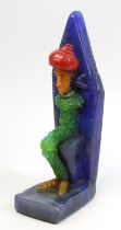 Hartmann Greb (geb. 1965 Bad Schwartau), Thronender Orientale, polychrome Pâte-de-Verre-Skulptur,