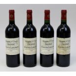 Vier Flaschen 1996er Chateau Durand - Laplagne, Puisseguin-Saint-Emilion, jeweils gute Füllhöhe,