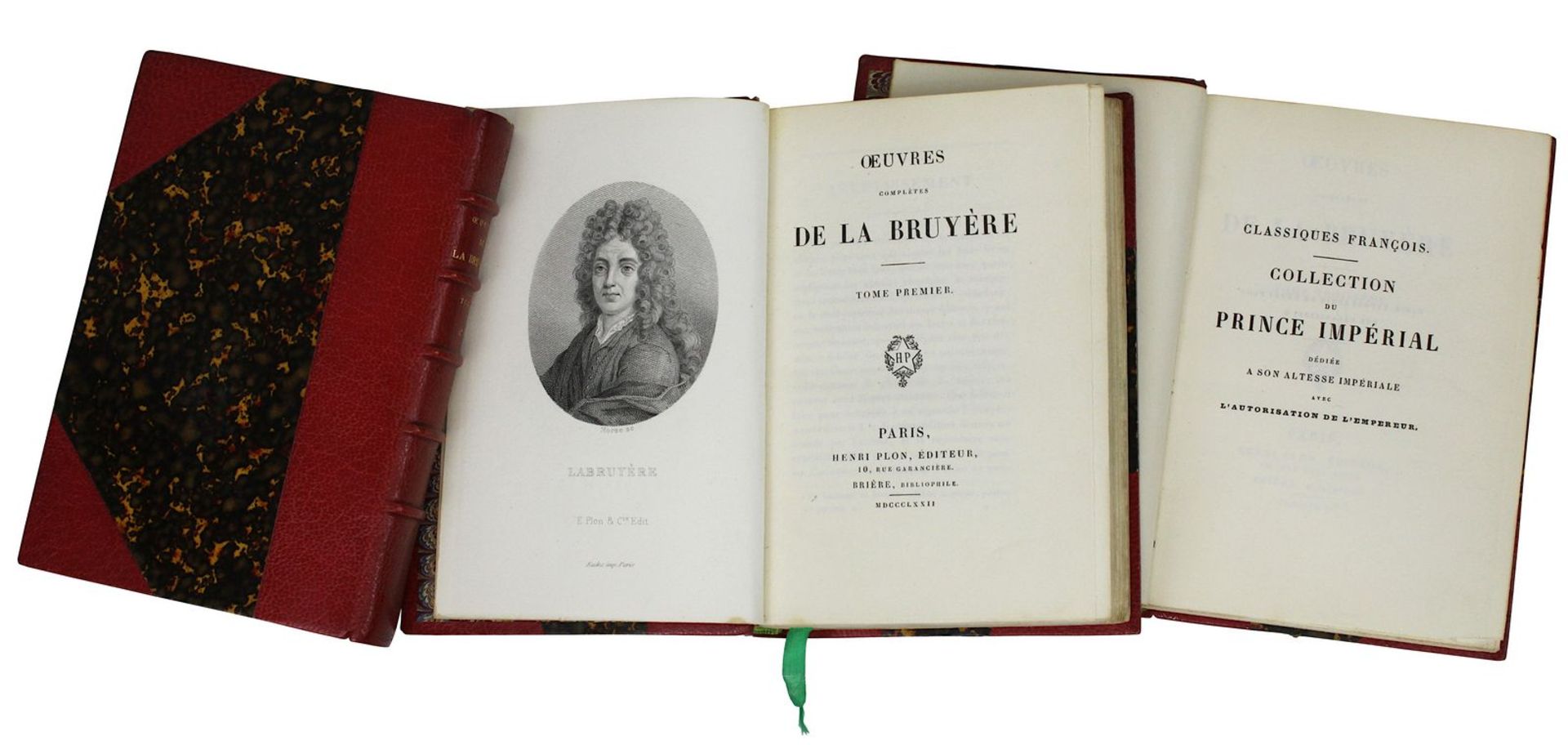 "Oeuvres de la Bruyère", Bd. 1 - 3, Henri Plon Paris 1872, Collection du Prince Imperial, Bd. 1
