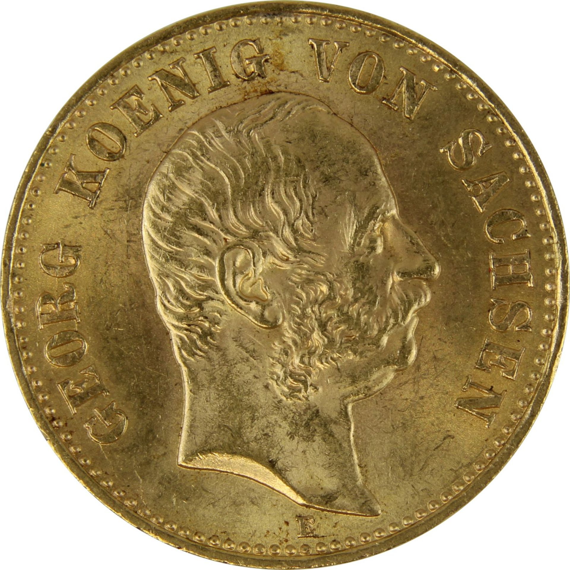 Goldmünze zu 20 Mark, Sachsen - Deutsches Reich 1903, Avers: Kopf Georg König von Sachsen nach re. - Image 2 of 3