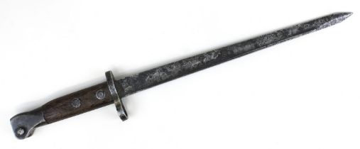Niederländisches Seitengewehr/Bajonett M 1895, 1. Drittel 20. Jh., Eisenklinge gekürzt, stark