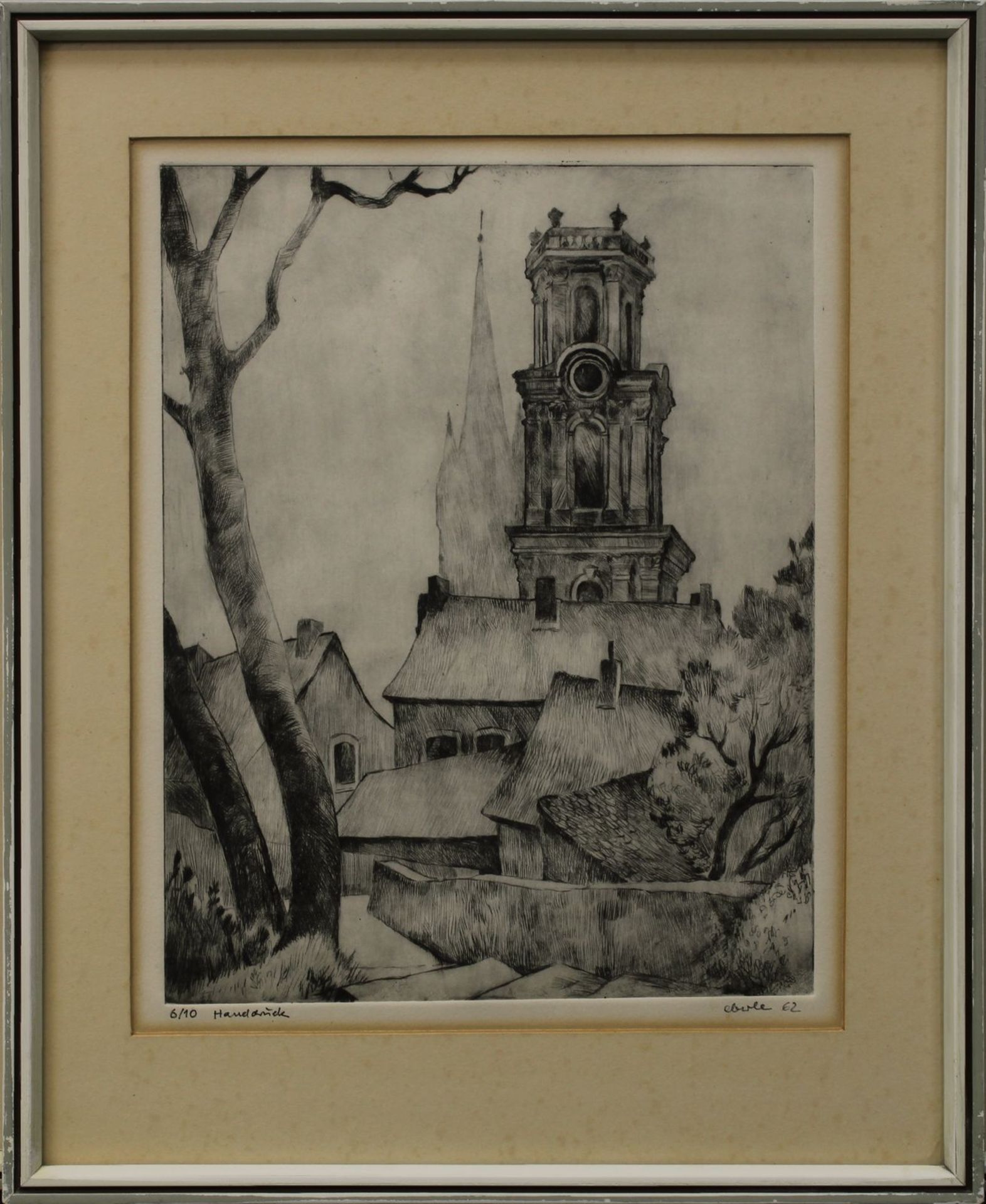 Eberle, Richard (Altenwald 1918 - 2001 Saarbrücken), 2 Radierungen: Ludwigkirche, rechts unten - Image 2 of 5