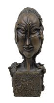 Wunderlich, Paul (Eberswalde 1927 - 2010 Saint-Pierre-de-Vassols), "Frauenköpfchen", Bronze mit