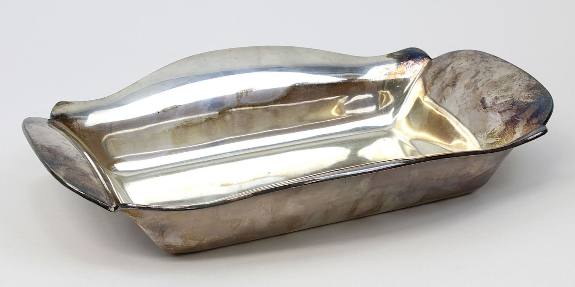 Brotschale aus 830er Silber, deutsch, Gebr. Deyhle Schwäbisch Gmünd, 1920/30er Jahre, Art Deco,
