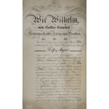 Patent - Bestallung zum Marine - Stabsarzt, Deutsches Reich 1916, WK I, mit eigenhändiger