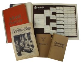 Konvolut Bücher und Schriften, Deutsches Reich 1933 - 1945: Familienchronik mit Eintragungen, 1930er