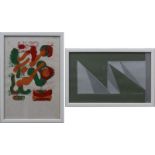 Mertz, Max (Homburg 1912 - 1981 Saarbrücken), zwei kleine Farbserigraphien - Kompositionen, eine