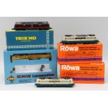 4 Lokomotiven von Röwa, Trix u. Life - Like, Spur H0, 2 x Röwa E - Lok 1420, Proto 2000 30162