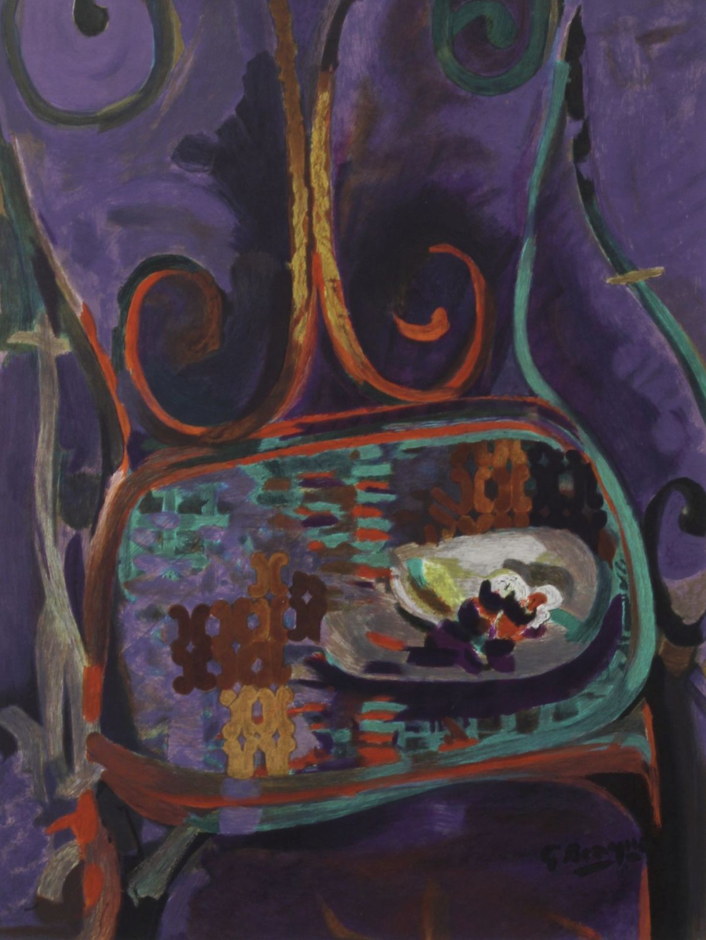 Braque, Georges (Argenteuil 1882 - 1963 Paris), La Chaise, Farblithograhie aus einer - Bild 2 aus 2