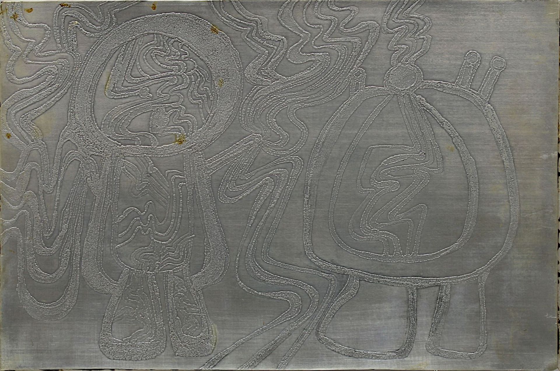 Kremer, Karin (Celle 1939 - 2019 Hameln), zwei reliefierte Aluminiumarbeiten, Kompositionen mit - Bild 2 aus 4