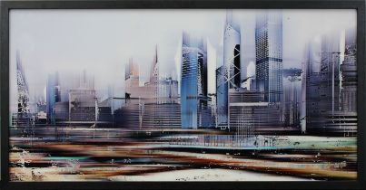 Wild, Sabine (geb. Padua 1962), "Hong Kong Projections III", Abzug 2011, Lambda Color Print, Edition