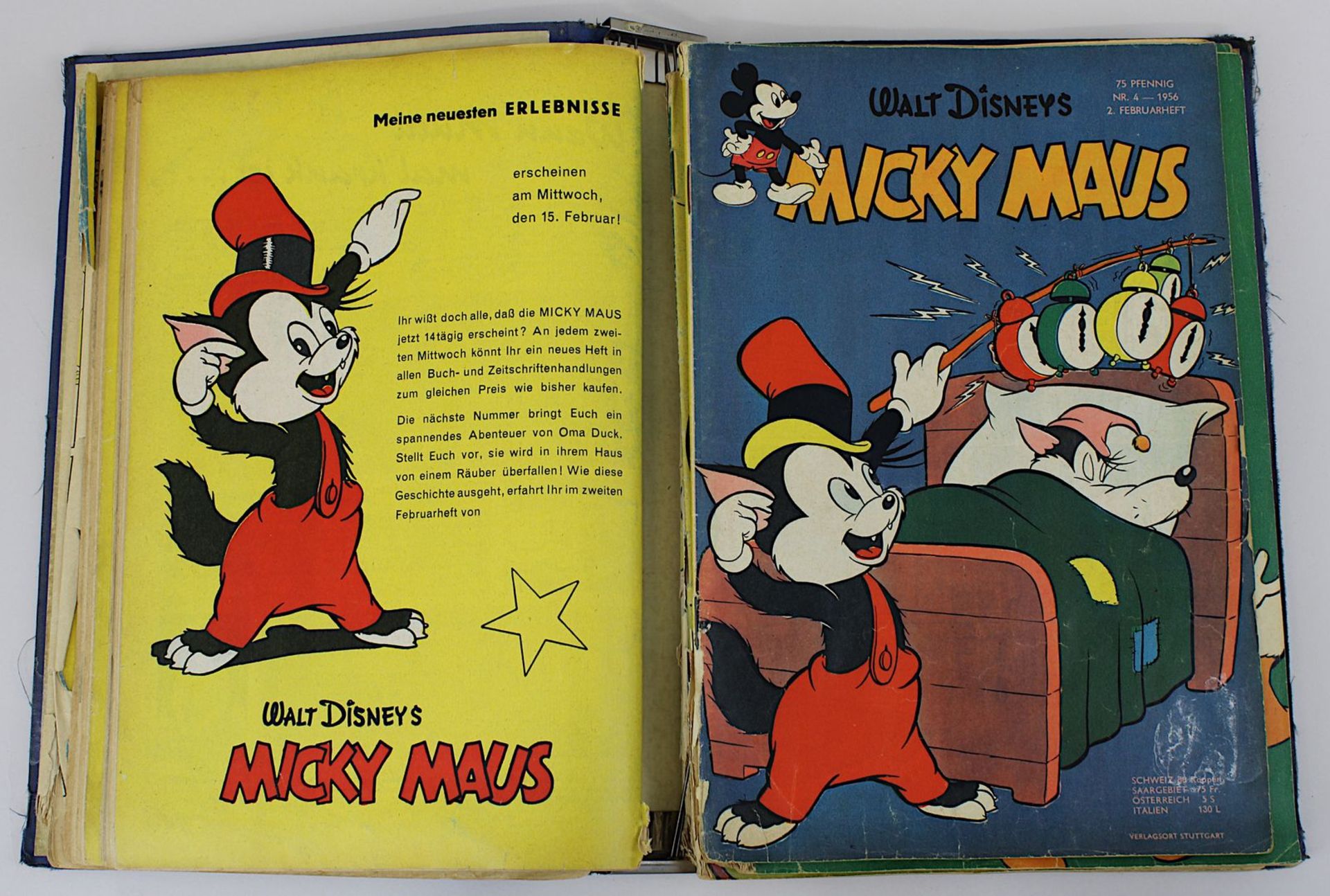 Konvolut 12 Micky-Maus-Hefte 1956, Nr. 1-13 (Januar bis Juni 1956, Nr. 8 fehlt), davon Nr. 1 in - Bild 3 aus 12