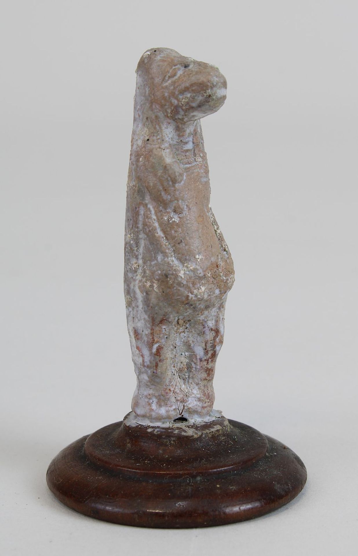Kleine antike Keramikfigur der Göttin Taweret, Ägypten wohl ptolemäische Zeit, stehendes Figürchen - Image 2 of 2