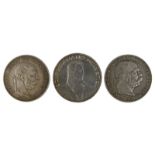 Drei Silbermünzen, Österreich/Ungarn und Schweiz, 1900 - 1923: Münze zu 5 Kronen, Österreich 1900,