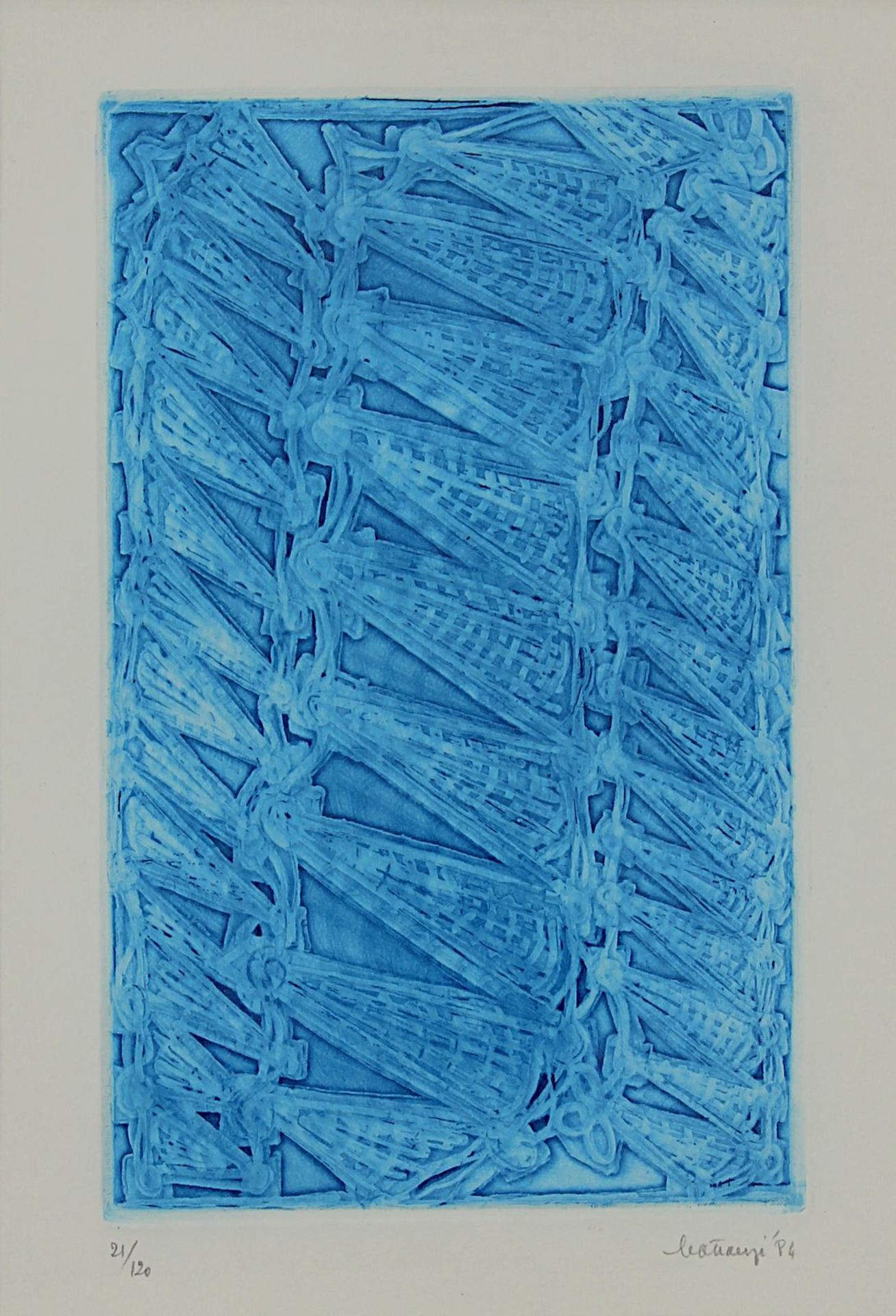 Lattanzi, Luciano (Carrara 1925 - 1999), zwei Farbradierungen, jeweils ohne Titel, die eine 21 x - Bild 5 aus 5