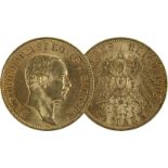 Goldmünze zu 20 Mark, Sachsen - Deutsches Reich 1905, Avers: Kopf Friedrich August von Sachsen