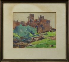 Franck, M. (Orientalist, um 1920/30), Orientalische Palastanlage, Aquarell, unt. re. sign. u.