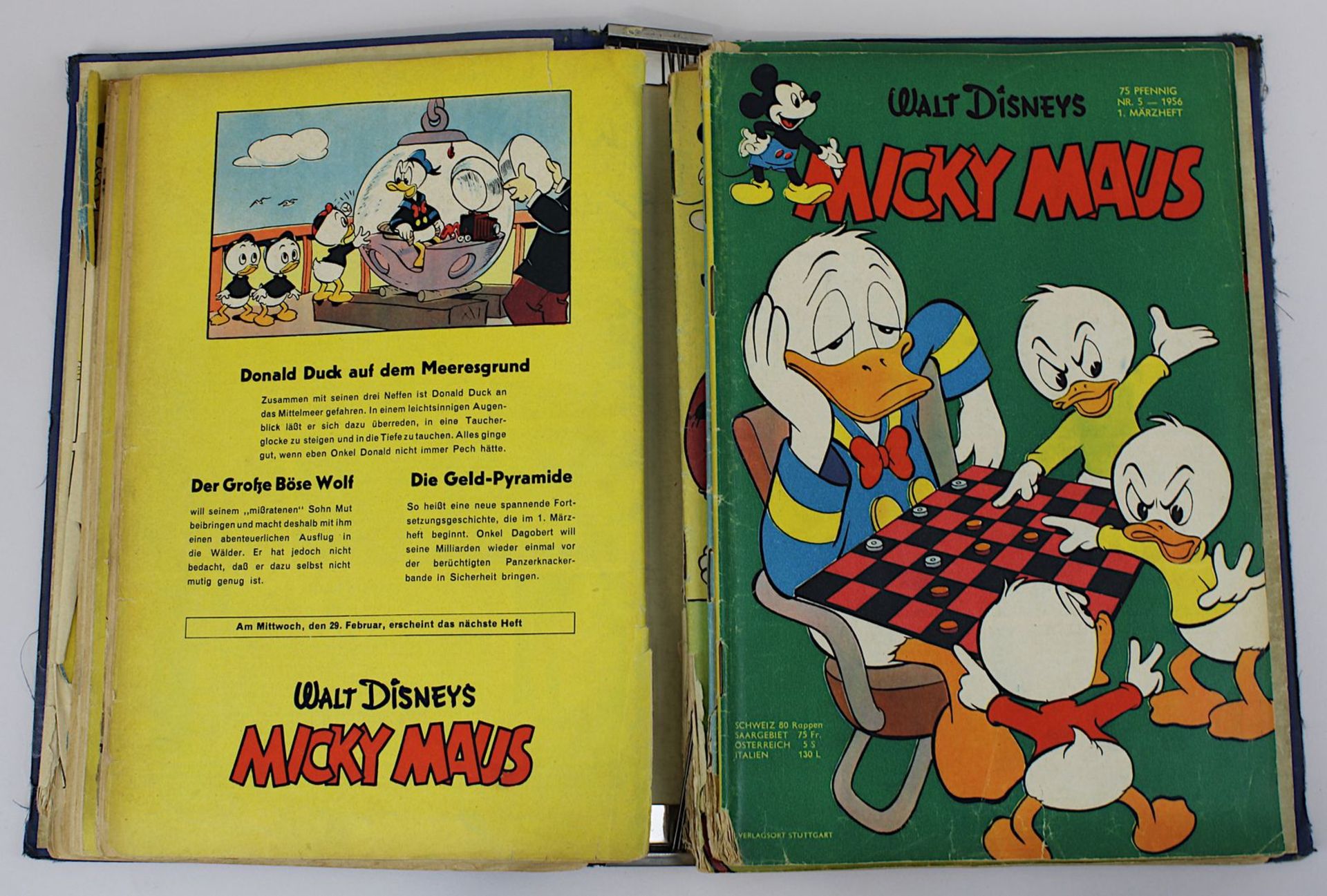 Konvolut 12 Micky-Maus-Hefte 1956, Nr. 1-13 (Januar bis Juni 1956, Nr. 8 fehlt), davon Nr. 1 in - Bild 4 aus 12