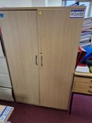 Two Light Oak Veneered 2 Door Cabinets