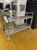 Two Tier Stainless Steel Trolley, approx. 1.38m x 380mmPlease read the following important