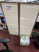 Three 4 Drawer Metal Filing Cabinets