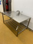 Stainless Steel Bench, approx. 1.5m x 900mmPlease read the following important notes:- ***Overseas