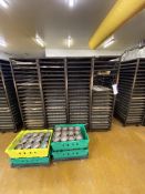 20 Stainless Steel Multi-Tier Mobile Tray Racks, each approx. 760mm x 530mm x 1780mm high, with