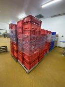 Quantity of Plastic Stacking Crates/ Baskets, as set out in one areaPlease read the following