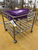 Stainless Steel Two Tier Trolley, approx. 1.05m x 980mmPlease read the following important