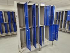 Six 2 Door Metal Personal Lockers