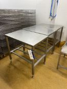 Three Stainless Steel Benches, each approx. 900mm x 600mmPlease read the following important notes:-
