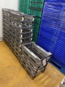 22 Stainless Steel Six Wheeled Dollies, each approx., 660mm x 415mmPlease read the following