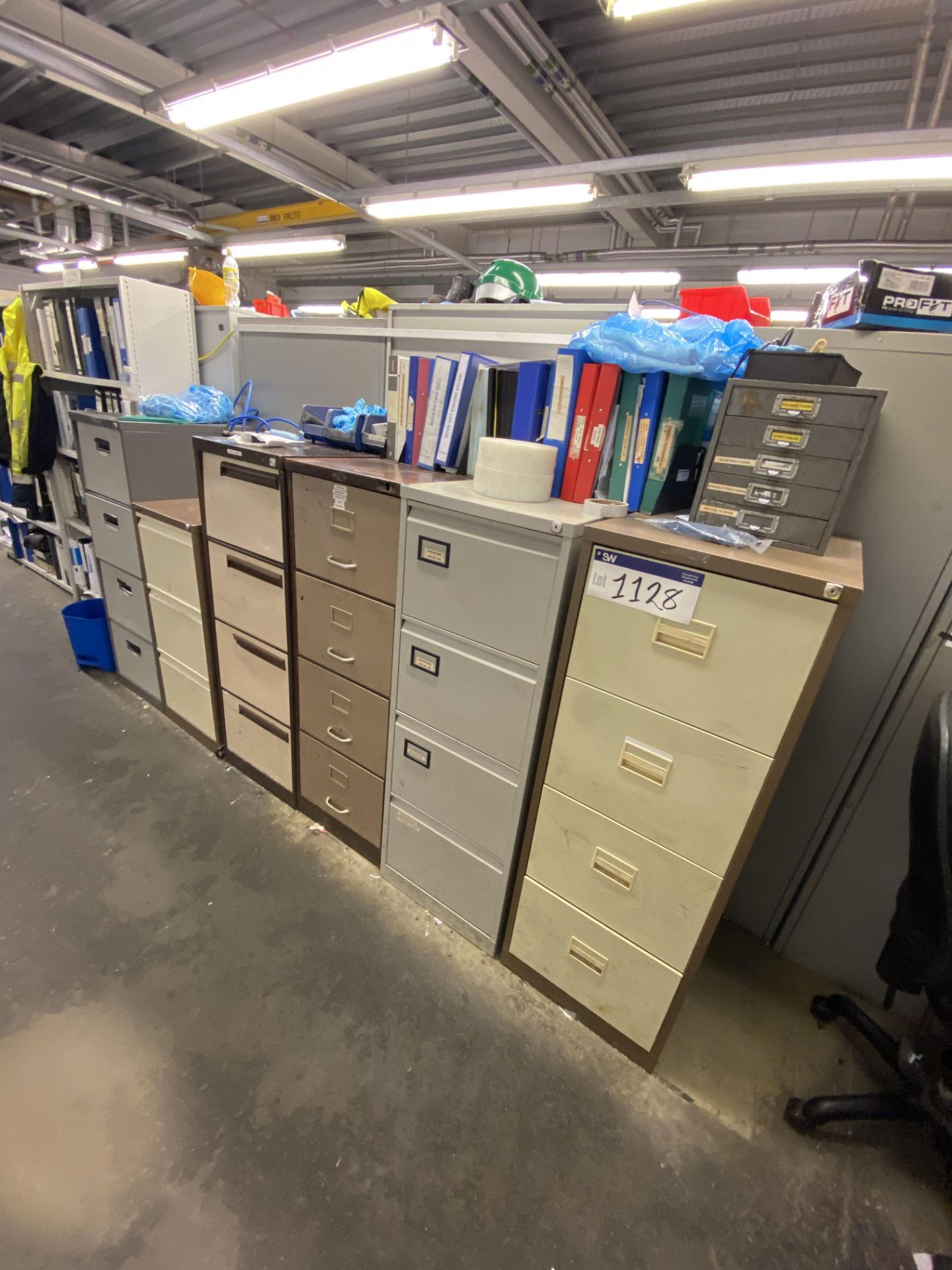 Six Assorted Steel Filing Cabinets, with contentsPlease read the following important notes:- ***