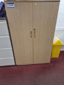 Light Oak Veneered 2 Door Cabinet