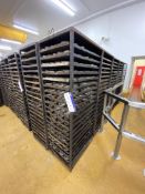 10 Stainless Steel Multi-Tier Mobile Tray Racks, each approx. 760mm x 530mm x 1780mm high, with a