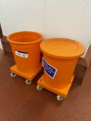 Two Plastic Product Bins, with two plastic dolliesPlease read the following important notes:- ***