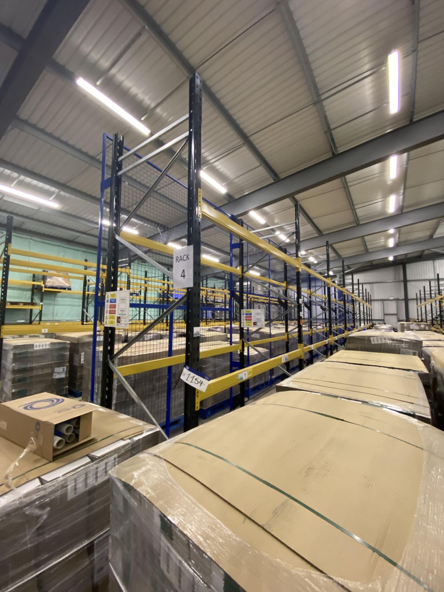 Link51 Nine Bay Mainly Two Tier Boltless Pallet Racking, each bay approx. 2.6m x 1.1m x 3.6m high,
