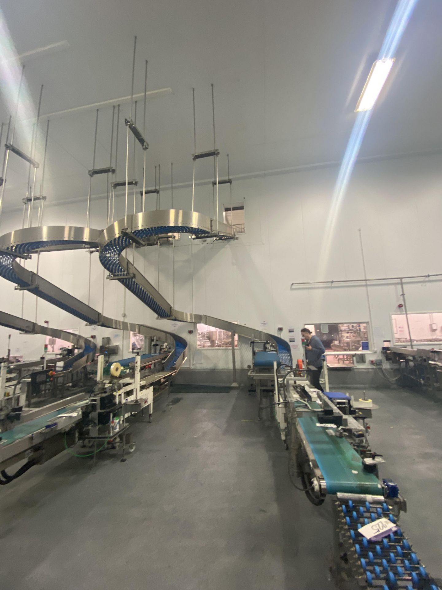 Stainless Steel Suspended Spiral Inclined Gravity Roller Conveyor, approx. 2.75m x 3.75m - Image 3 of 3