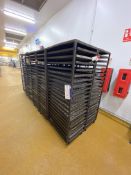 12 Stainless Steel Multi-Tier Mobile Tray Racks, each approx. 760mm x 530mm x 1780mm highPlease read