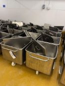 Ten Stainless Steel DOLAVs, each approx. 670mm x 670mm x 500mm deep, with ten lidsPlease read the